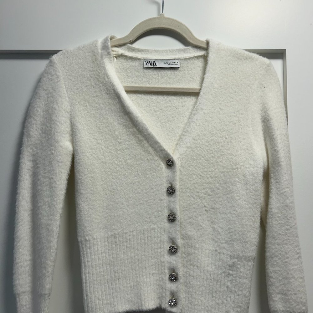 Zara Cardigan with Jeweled Buttons